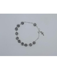 PUL ENCADEADA ZAMAC N S DE LURDES EM ZAMAC 9MM (CONTA REDONDA)