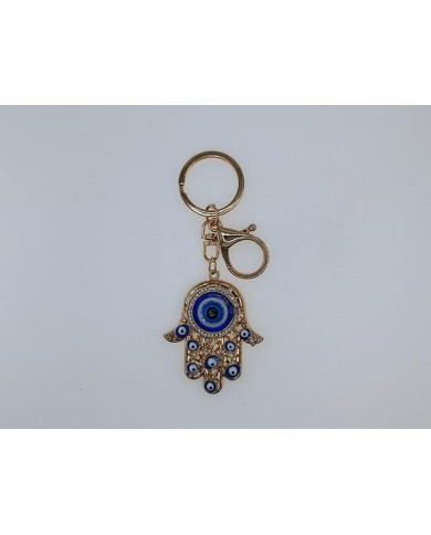 PORTA-CHAVES OLHO C/ MAO C/ BRILHANTES D