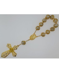 DEZENA PAREDE PLASTICO PEROLA COM REDE ARAME 18MM