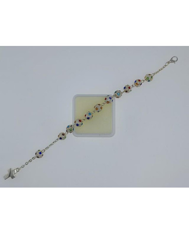 PUL ENC. ZAMAC C/ CRISTAIS EMBUTIDOS 8MM MULTI P