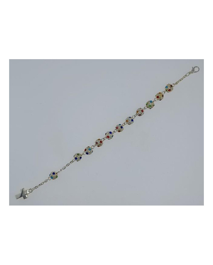 PUL ENC. ZAMAC C/ CRISTAIS EMBUTIDOS 8MM MULTI P