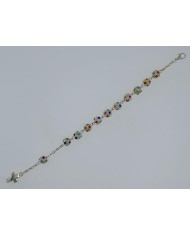 PUL ENC. ZAMAC C/ CRISTAIS EMBUTIDOS 8MM MULTI P