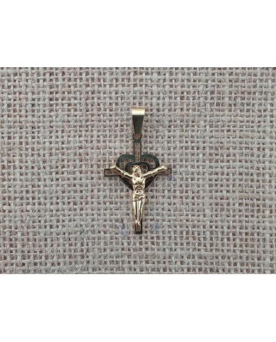 CRUZ ACO 38MM DESIGN CORACAO CRISTO