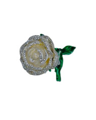 CAIXA METAL FORMA DE ROSA C/ BRILHANTES PEQ