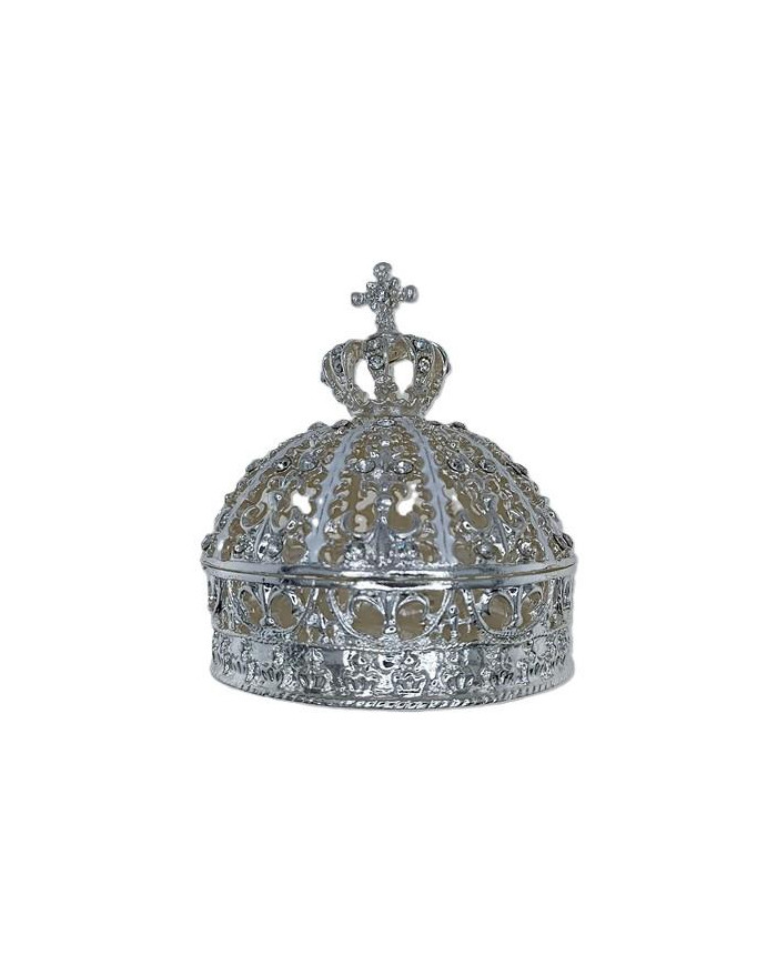 CAIXA METAL COROA L PRATA