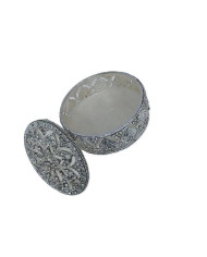 CAIXA METAL C/BRILHANTES REDONDA