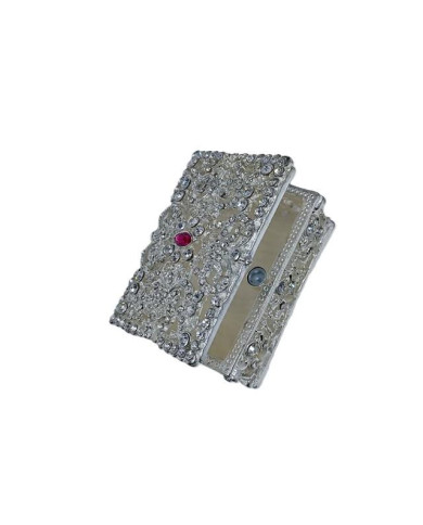 CAIXA METAL C/BRILHANTES RECTANGULAR