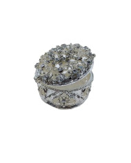 CAIXA METAL C/BRILHANTES REDONDA