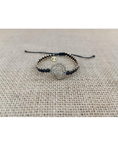 PUL MACRAME COM ROSA BRILHANTES