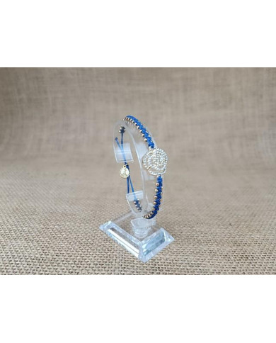 BRACELET MACRAMÉ WITH SPARKLING ROSES