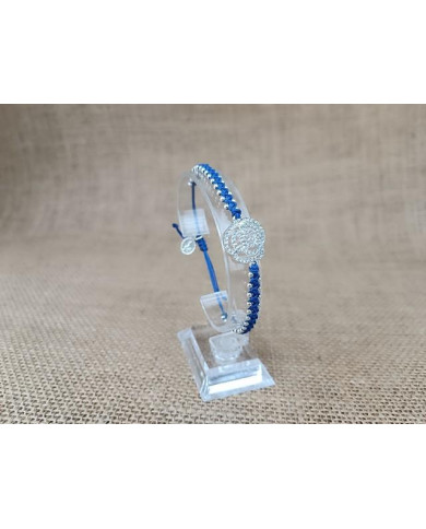 BRACELET MACRAMÉ WITH SPARKLING ROSES