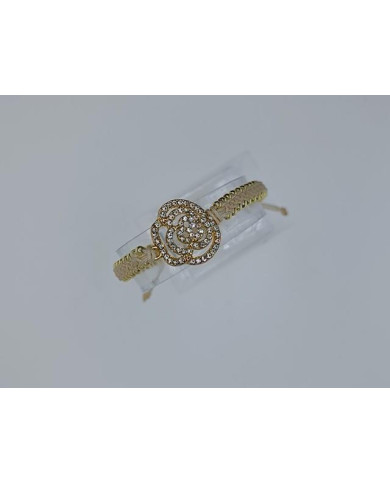 BRACELET MACRAMÉ WITH SPARKLING ROSES