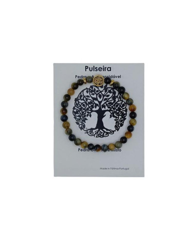 PUL ELAST ARVORE VIDA OLHO TIGRE MISTO 6MM