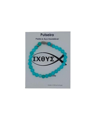 PUL ELAST PEIXE AMAZONITE 6MM