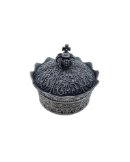 CAIXA ESTANHO FORMA COROA MED