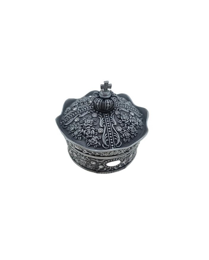 CAIXA ESTANHO FORMA COROA PEQ