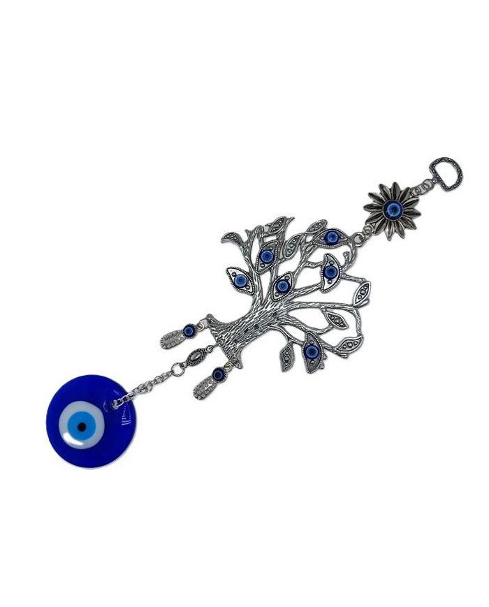 PENDENTE OLHO TURCO VIDRO E ARVORE VIDA