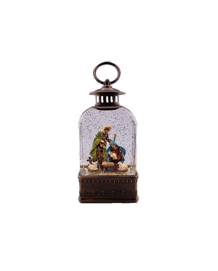 CANDEIA BRONZE CUPULA C/PRESEPIO 20/11CM