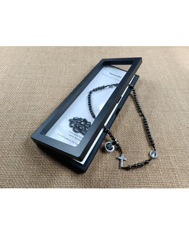ROSARY NECKLACE IN HEMATITE 6MM NS
