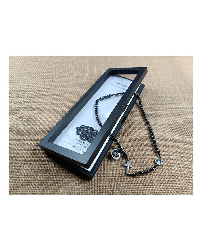 ROSARY NECKLACE IN HEMATITE 6MM NS