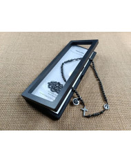 ROSARY NECKLACE IN HEMATITE 6MM NS