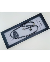 ROSARY NECKLACE IN HEMATITE 6MM NS