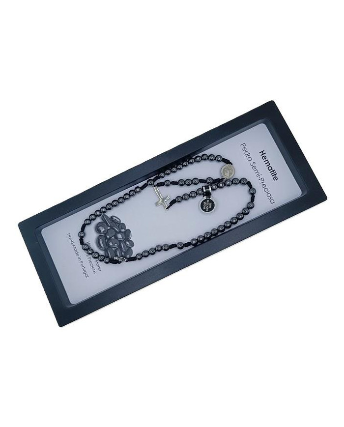 ROSARY NECKLACE IN HEMATITE 6MM NS