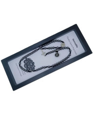 ROSARY NECKLACE IN HEMATITE 6MM NS
