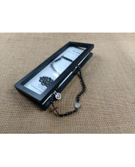 ROSARY NECKLACE IN HEMATITE 6MM IN CORD SB