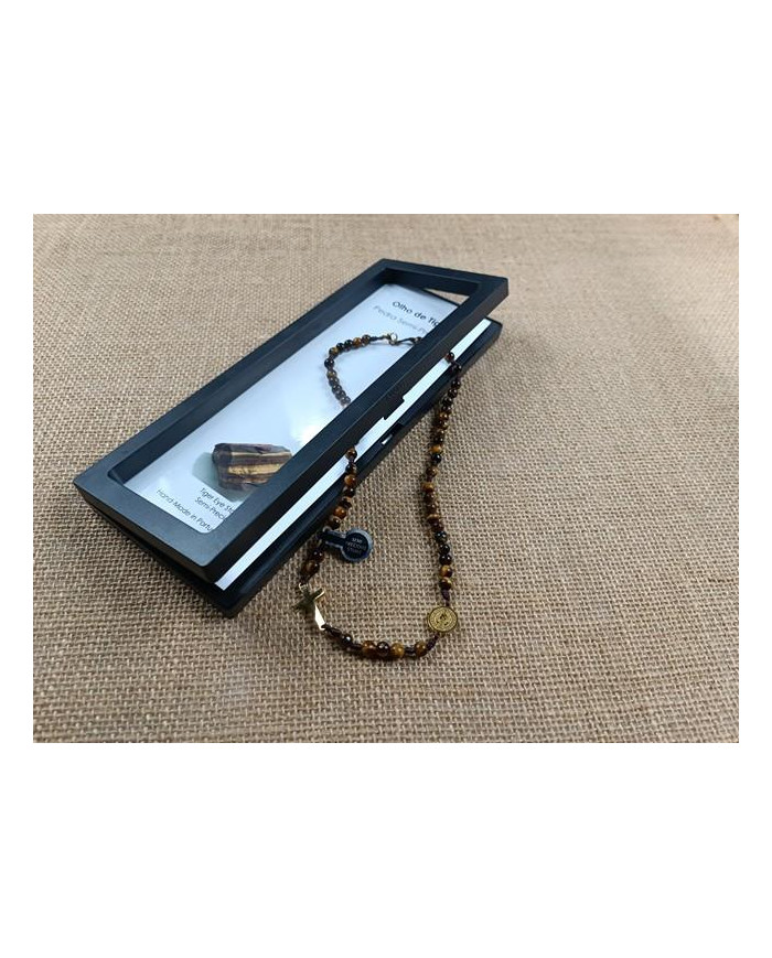 COLAR TERCO CORDEL PEDRA 6MM D SB