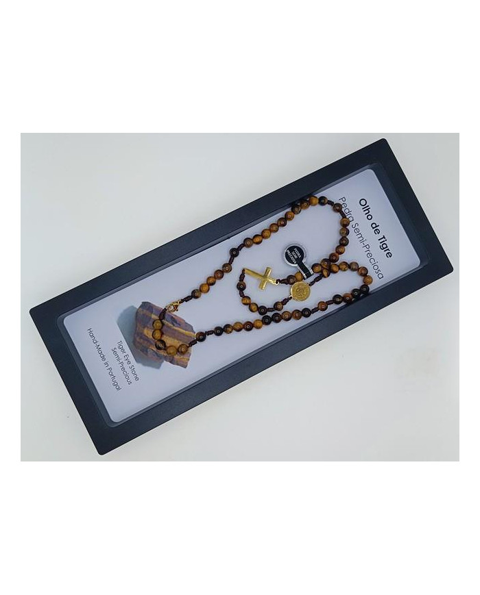 COLAR TERCO CORDEL PEDRA 6MM D SB