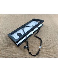 COLAR TERCO CORDEL PEDRA 6MM P ML