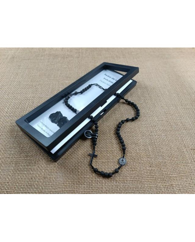 COLAR TERCO CORDEL PEDRA 6MM P SB