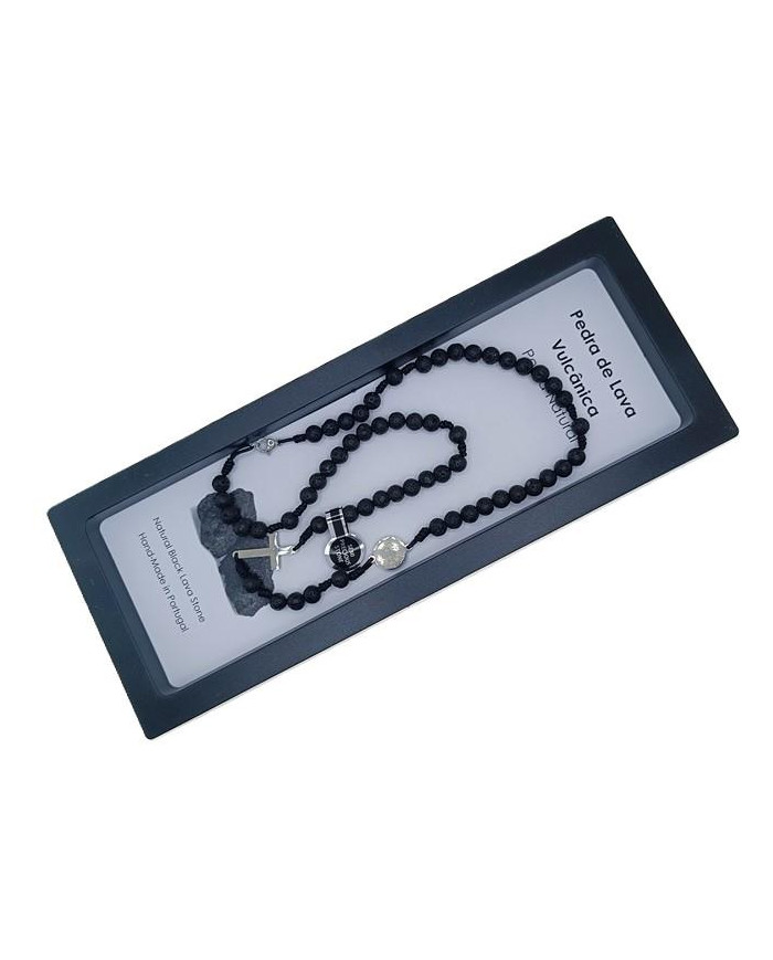 COLAR TERCO CORDEL PEDRA 6MM P SB