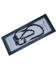 COLAR TERCO CORDEL PEDRA 6MM P SB