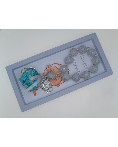 DEZENA FIO PAREDE PLAST ACRIL 20MM C/ GLITER TRANSP