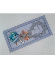 DEZENA FIO PAREDE PLAST ACRIL 20MM C/ GLITER TRANSP