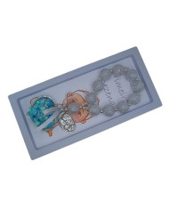 DEZENA FIO PAREDE PLAST ACRIL 20MM C/ GLITER TRANSP