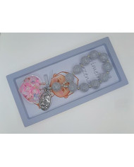 DEZENA FIO PAREDE PLAST ACRIL 20MM C/ GLITER TRANSP