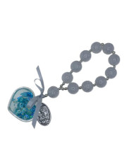 DEZENA FIO PAREDE PLAST ACRIL 20MM C/ GLITER TRANSP