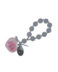 DEZENA FIO PAREDE PLAST ACRIL 20MM C/ GLITER TRANSP