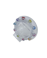 PUL DEZENA ELAST ROSA 3D CRISTAL 6X4MM