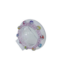 PUL DEZENA ELAST ROSA 3D CRISTAL 6X4MM