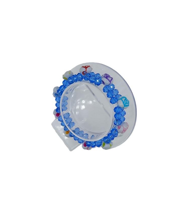 PUL DEZENA ELAST ROSA 3D CRISTAL 6X4MM