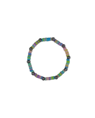 PULSEIRA ELASTICA FIMO MULTICOLOR CRIANCA 4MM