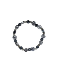 PUL DEZENA ELAST HEMATITE CUBO 6MM