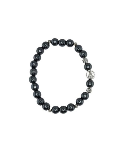 PUL DEZENA ELAST HEMATITE REDONDA 8MM