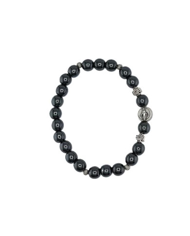 PUL DEZENA ELAST HEMATITE REDONDA 8MM