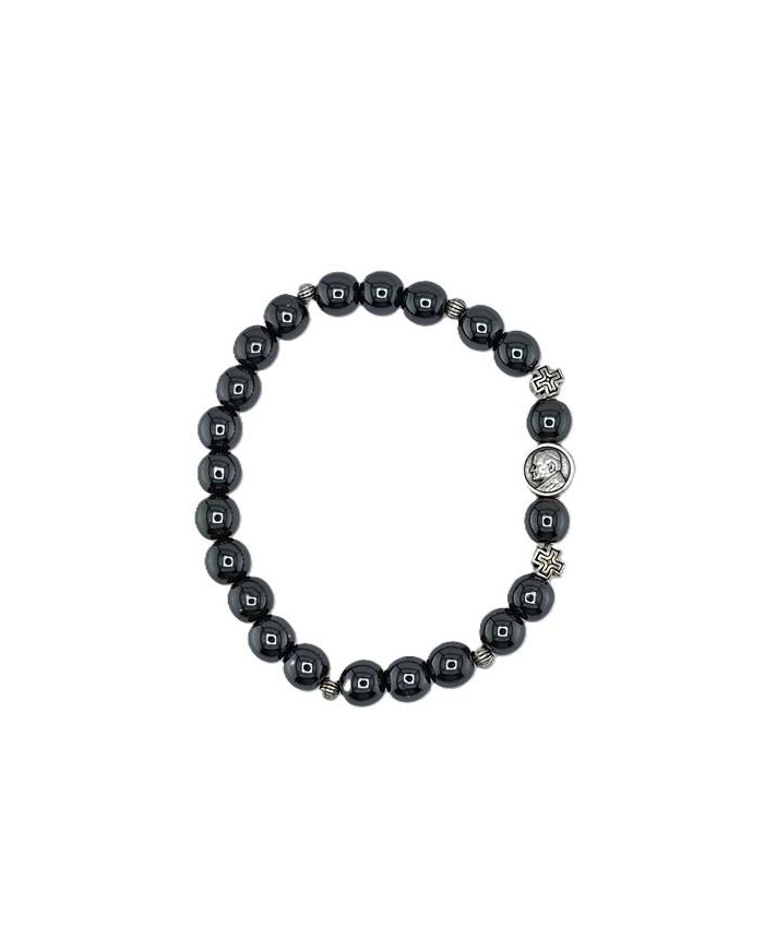 PUL DEZENA ELAST HEMATITE REDONDA 8MM