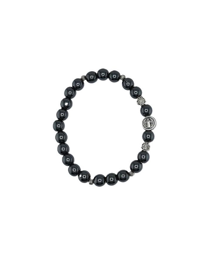 PUL DEZENA ELAST HEMATITE REDONDA 8MM SB